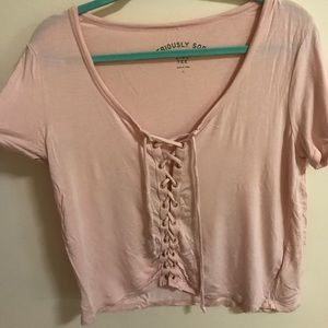 Aeropostale front tie shirt
